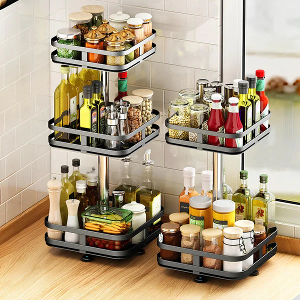 Urbn Mart - 360° Rotatable Metal Storage Organizer