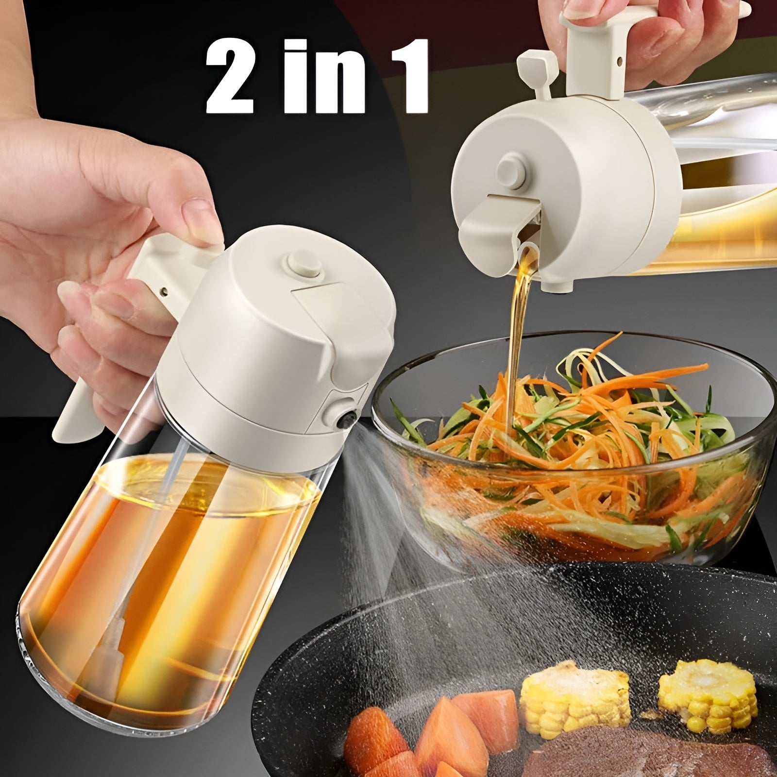 Urbn Mart - 580ml Glass Oil Bottle
