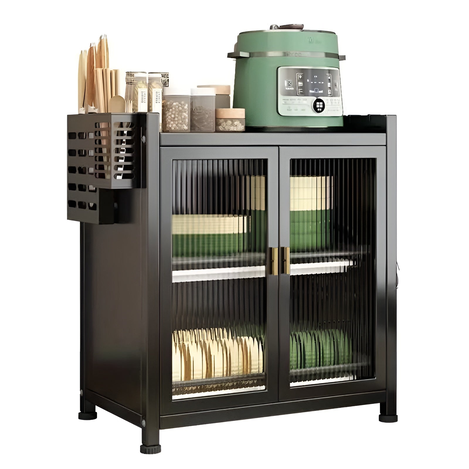 Carbon Steel kitchen Storage Rack With Door