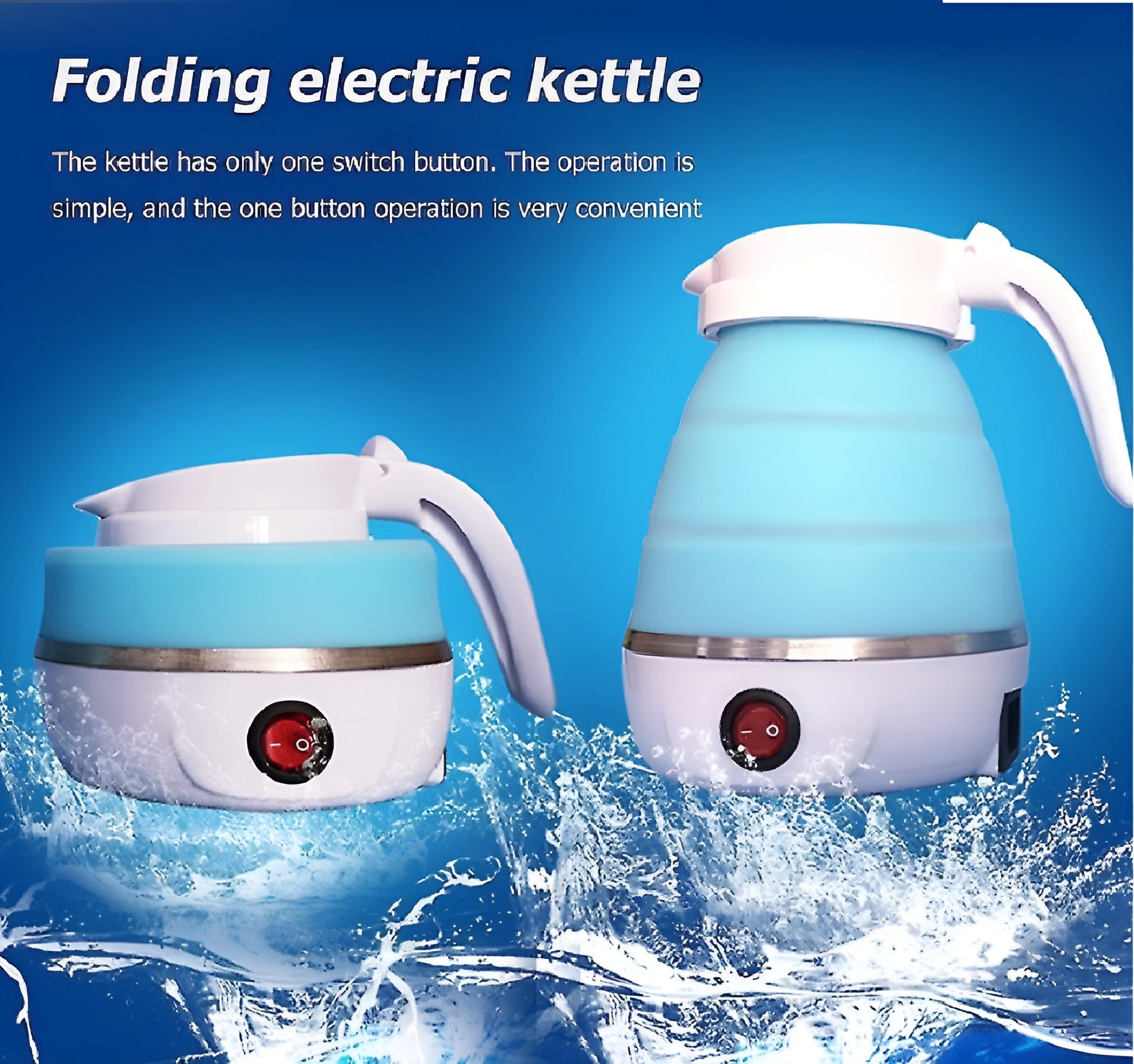 Urbn Mart - Foldable portable Silicone electric Kettle