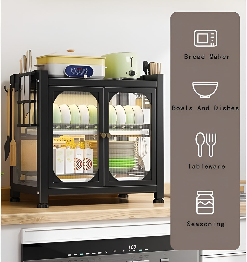 Carbon Steel kitchen Storage Rack With Door