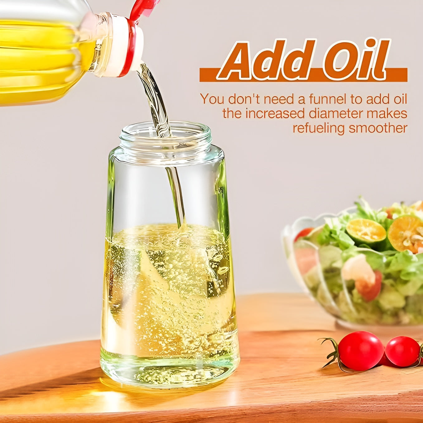 Urbn Mart - 580ml Glass Oil Bottle