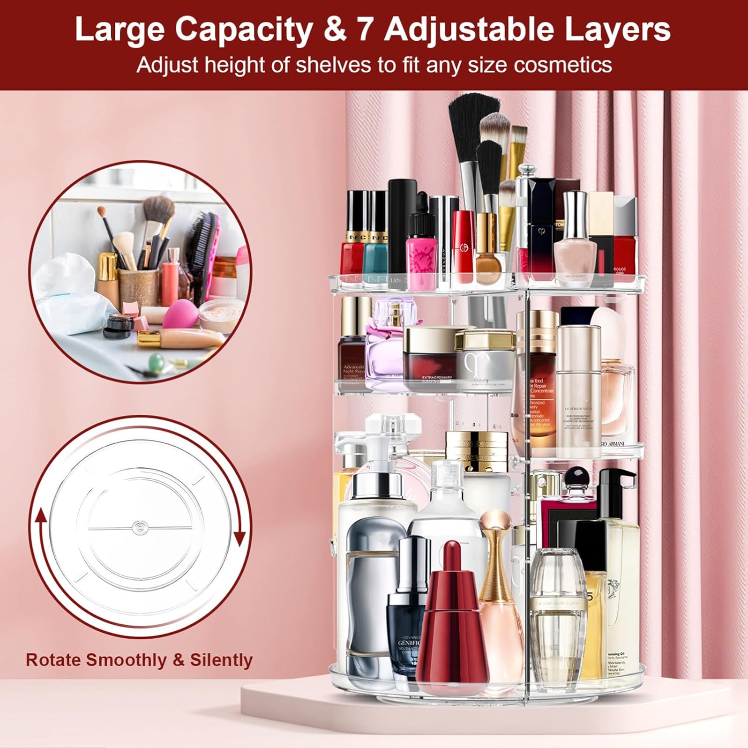 Urbn Mart - 360 Rotating Cosmetic Organizer