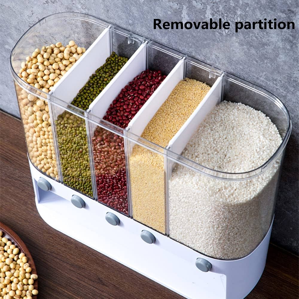Urbn Mart - Wall Mounted Rice dispenser 10kg food storage