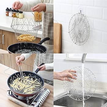 Stainless Steel Folding Round Frying Basket