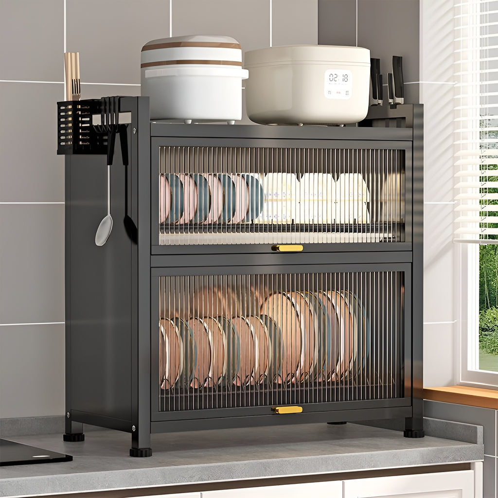 Carbon Steel kitchen Storage Rack With Door