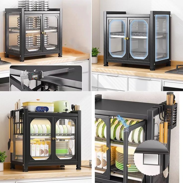 Carbon Steel kitchen Storage Rack With Door