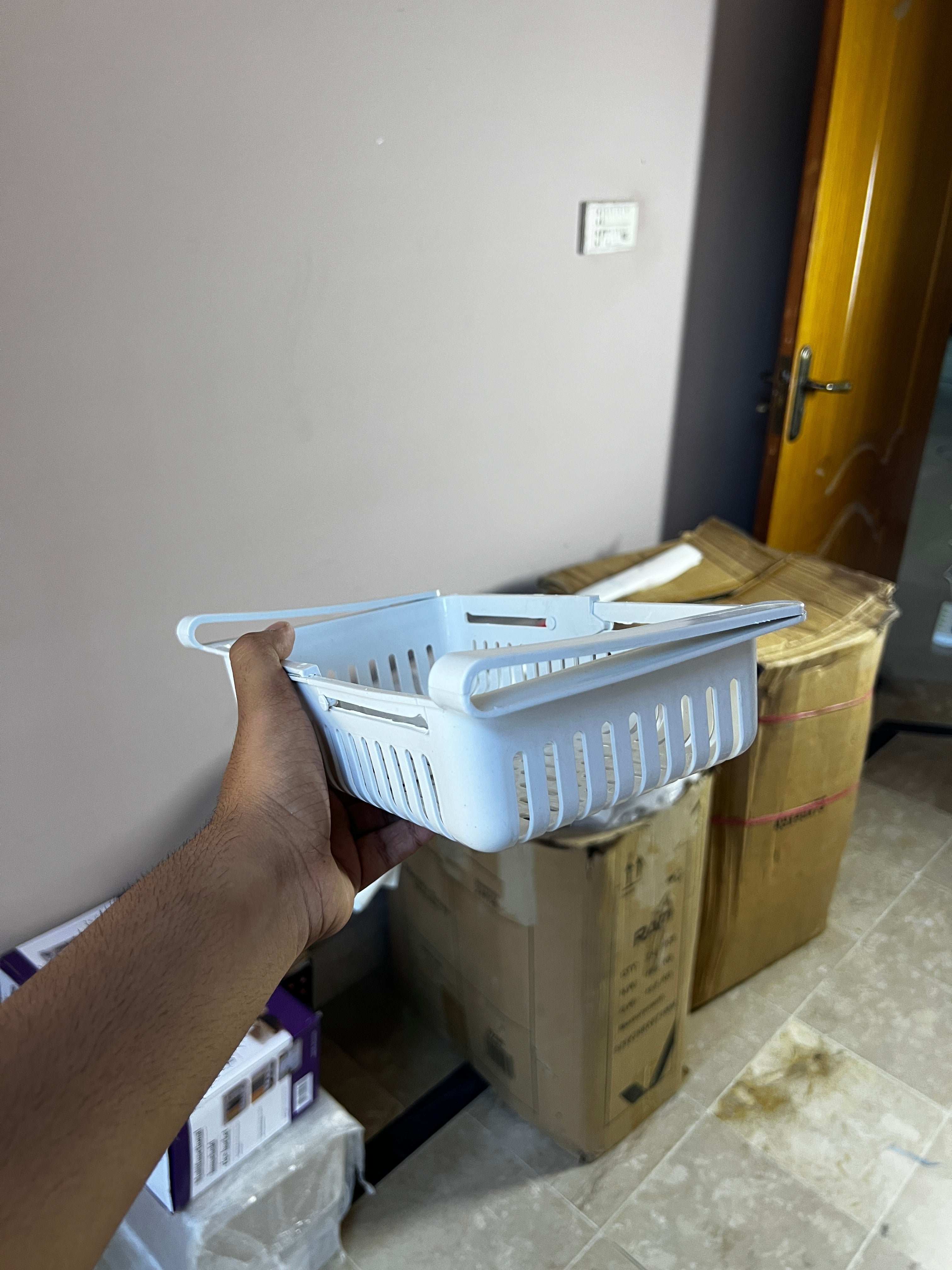 Adjustable Fridge Rack Storage Basket/Fridge Space Saver