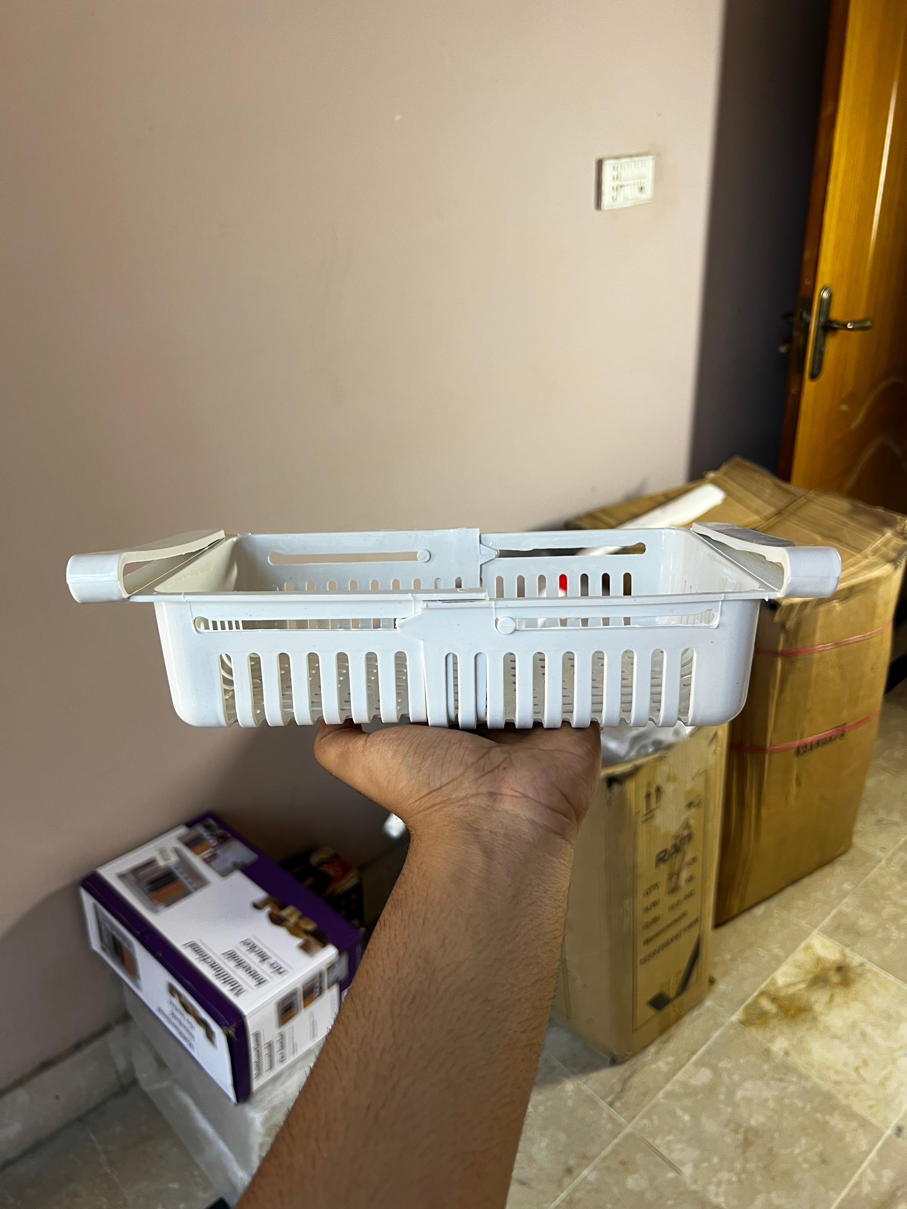 Adjustable Fridge Rack Storage Basket/Fridge Space Saver