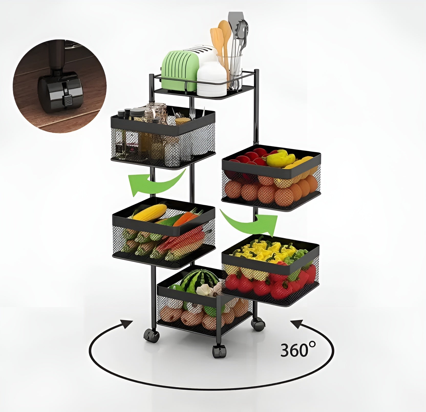 Urbn Mart - Premium Square Metal Trolley