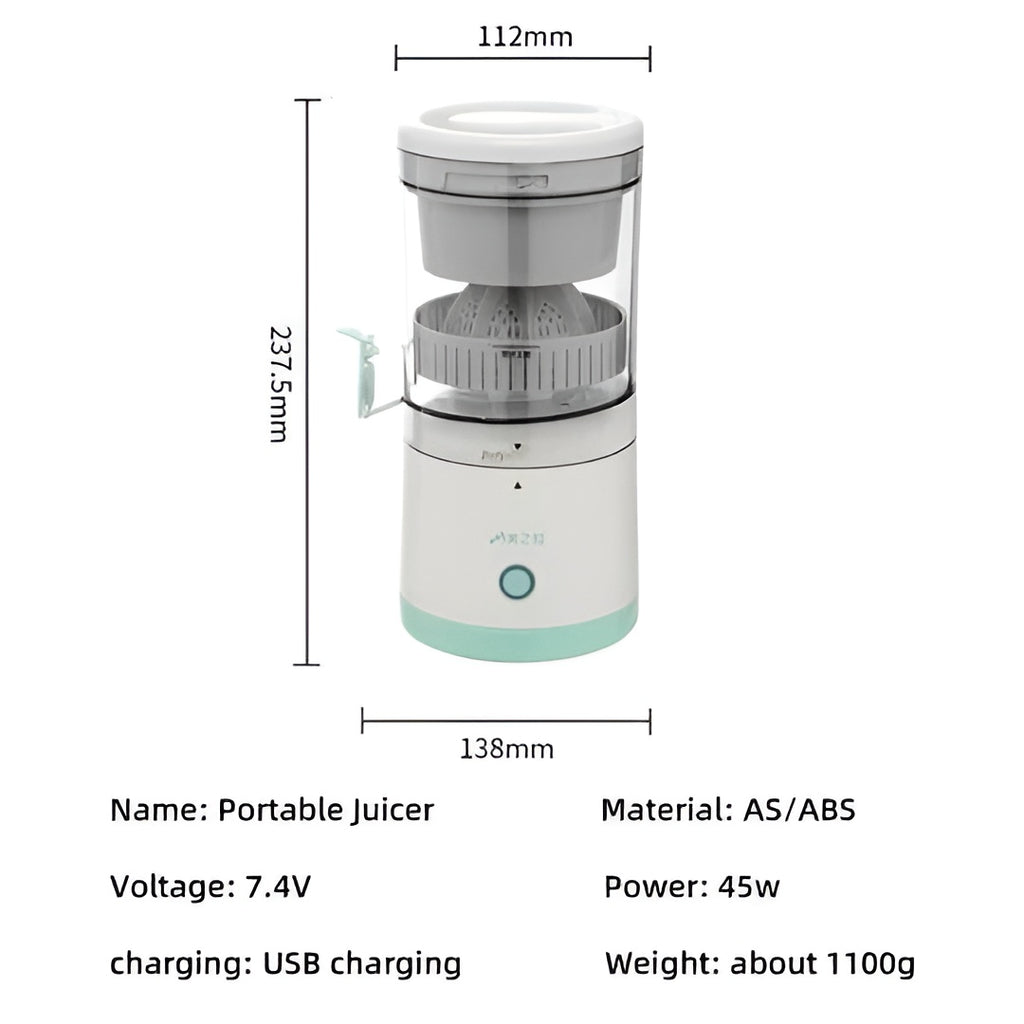 Urbn Mart - Portable Citrus Juicer Wireless Citrus Juice Extractor